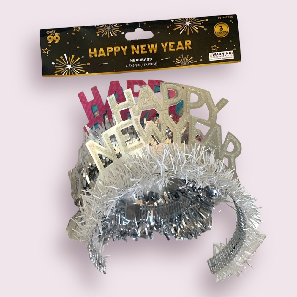 4 Happy New Year Party Headbands